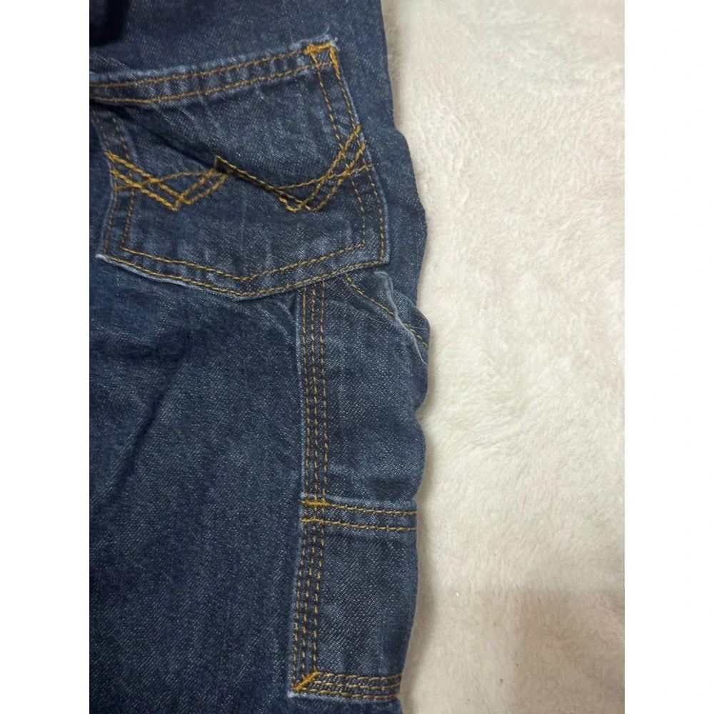 Wrangler Jeans Co Toddler Boys Dark Wash Denim Carpenter Bib Overalls 4T 9FPTHOD